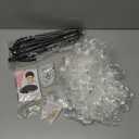 Gejoy 8 Pcs Old Lady Costume for Women, Grandma Wig Costume Accessories for 100 Days Cosplay(Matte White Wig)