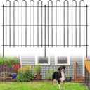 25 Panels Decorative Garden Fence, 50ft X 32in Rustproof Metal Animal Barrier Fence, No Dig Fence Garden Fence, Arched Flower Bed Edging Ornamental Wire Border Fencing for Outdoor Yard, Patio Decor
