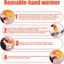 2 x Reusable Hand Warmers, Pocket Heat Packs - Fast Heating & Long-Lasting Cycle Heat Packs for Outdoor Camping, Hiking & Golf - Compact Pocket-Sized Warmers