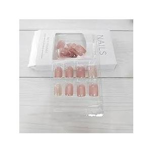 24Pcs Spring Press on Nails Extra Short Square Purple Cute Fake Nails Press ons Nail Tips Glue on Nails Full Cover Acrylic Nail Kit False Nails with Small Flower Nail Art Design for Women
