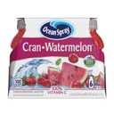 Ocean Spray Cran-Watermelon Cranberry Watermelon Juice Drinks, 10 Fl Oz Bottles, 6 Count, (EXP 08/21/26)