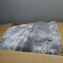 Large Shag Area Rugs 6 x 9, Tie-Dyed Plush Fuzzy Rug for Living Room, Ultra Soft Fluffy Furry Rugs for Bedroom, Indoor Carpet Nursery Rugs for Kids Room Home Decor, Light Grey