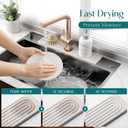 Eormoe Stone Faucet Mat for Kitchen Sink Diatomite Drying Stone Mat & Sink Protector, Prevents Moisture Sink Splash Guard Water-Absorbing Stone Tray for Bathroom Counter (Light Grey, 20" x 3.9")