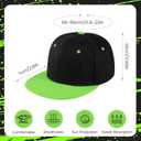 Classic Button up Hip-Hop Baseball Cap, Adjustable Color Blocked Unisex Flat Cornered Cap