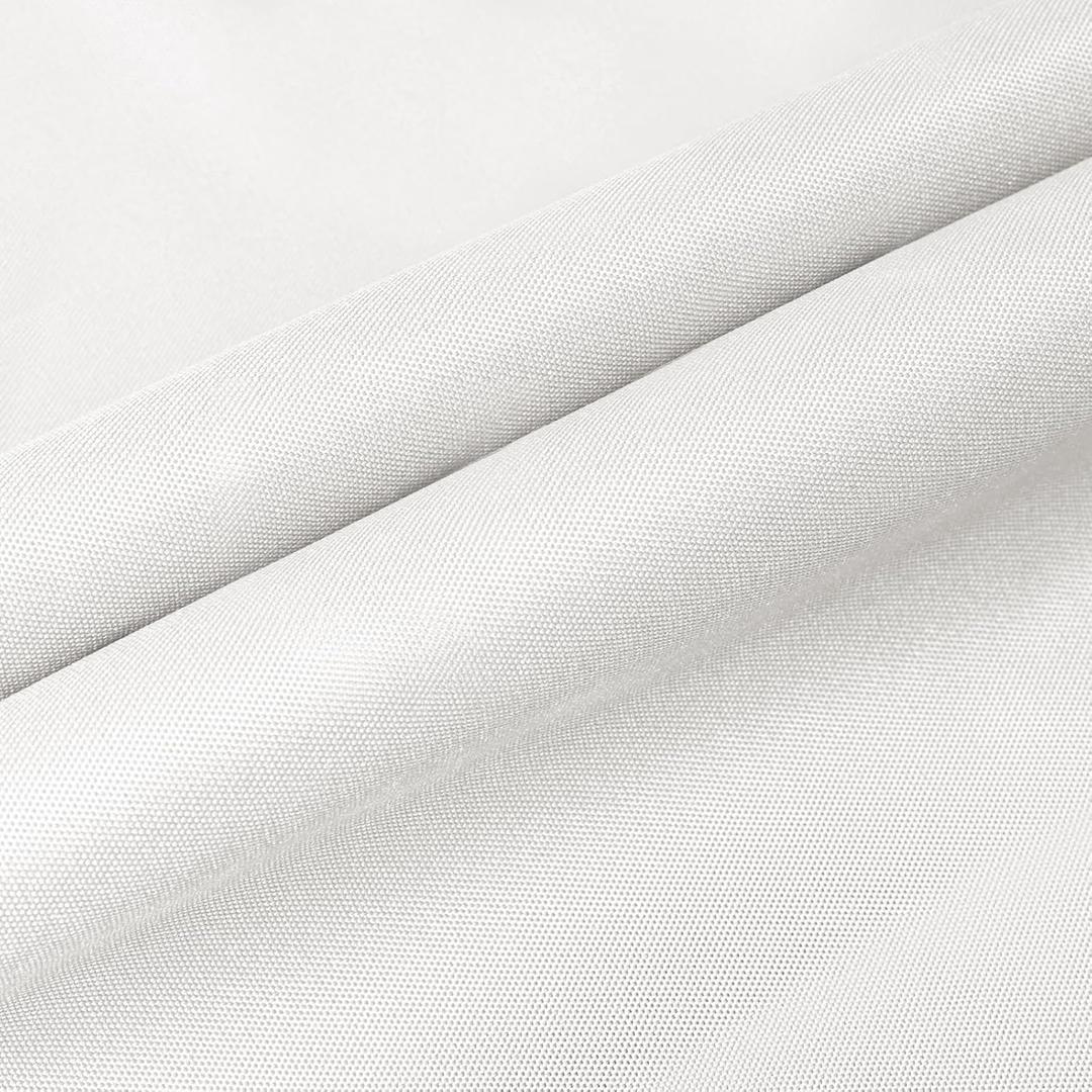 59" W Waterproof Canvas Fabric by The Yard, Upholstery Fabric for Indoor & Outdoor Use (White, 2Y-6oz)