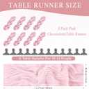 8 Pack Pink Cheesecloth Table Runner 17x108 inch Boho Gauze Cheese Cloth Table Runners for Wedding Party Baby Bridal Shower Home Decor