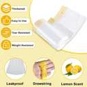 Bedside Commode Liners with Pads | 100 Commode Bags+100 Absorbent Pads | Leak-Guard | Rapid Absorption | Lemon Scented | Bedpan | Bedside Commode | Camping Toilet (Yellow+white)
