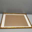 ArtXO 18"x24" Picture Frame Wooden, Display Pictures 16"x20" with Mat or 18"x24" Without Mat, Gold Bamboo Poster Frames,Hanging Photo Frame Wall