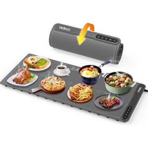 Warming Mat for Food Electric Food Warming Tray Extra Large (36"x16"), Rapid Full Surface Heating, Portable & Rollable Versatile Food Warmer for Countertop, Perfect for Gatherings, Everyday Use