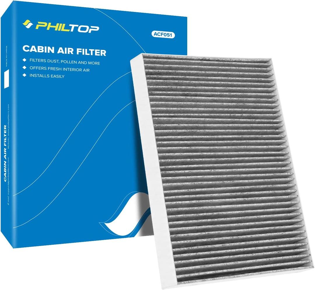 PHILTOP HEPA Cabin Air Filter w/Activated Carbon, Compatible with CF10364 Chrysler 300 2005-2010, Dodge Charger 2006-2010, Challenger 2008-2010, Magnum 2005-2008