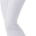 Bootcut Yoga Pants for Women with Hidden Pockets High Waist Workout Pants Tummy Control Dress Bootleg Work Pants (XX-Large, White)