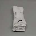 Nike Unisex Adult Everyday Cushioned Training Crew Socks (3 Pairs) (White/Black, Men 12-15)