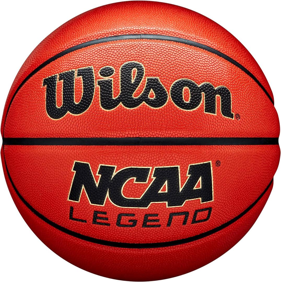 WILSON NCAA Legend Basketballs - Size 5, Size 6 and Size 7 (Orange/Black)