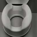 Homecraft Savanah Raised Toilet Seat with Lid, 6" Elevated Seat for Seniors, Universal Fit for Most Standard Toilets, Portable & Tool-Free, Seat Riser, Ergonomic Design, White