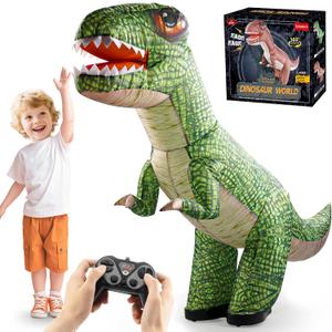Remote Control Inflatable Dinosaur Toy for Kids 3-12, 59Inch Large Kids Remote Dinosaur Toys with 360Rotation, RC Dino Toys Gifts for 3 -12 Years Old Toddlers Boys Girls