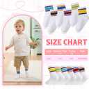 6 Pairs Toddler Grip Socks with Stripe Heart Age 1-5 Years | Soft combed cotton, Stretchy Cuff, Seamless Socks for Boys Girls Back to School