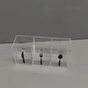 Suzile Acrylic Cutlery Storage Organizer Bin Silverware Caddy Countertop Knife Spoon and Fork Holder Kitchen 3 Section Tableware Storage Box for Cabinet Indoor Home Flatware Dining Room (Clear,M)