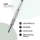uniball Kuru Toga Elite Mechanical Pencil Starter Kit, 0.5mm, HB #2, Silver Barrel, 1 Pack
