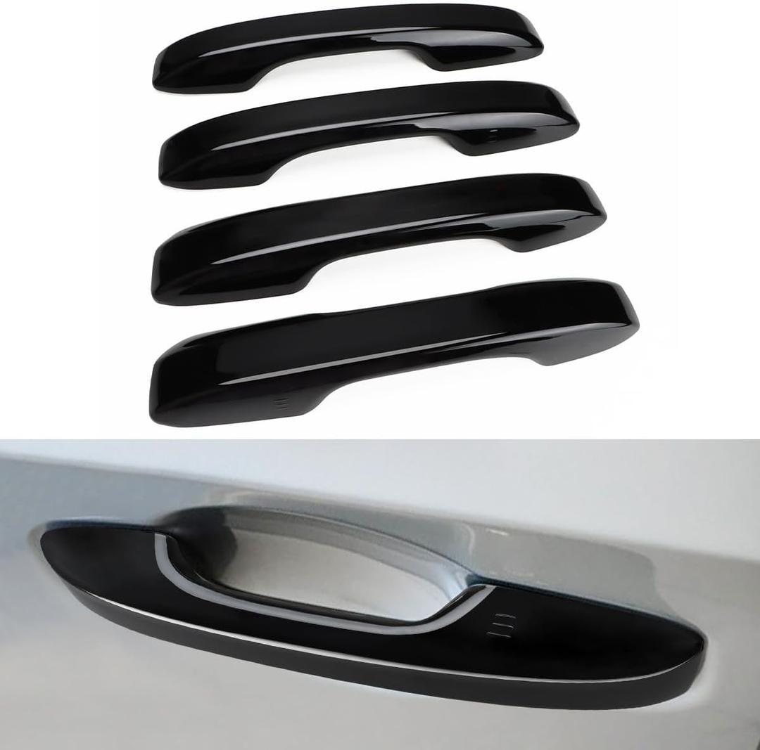 Upgraded Snap-on Door Handle Cover Compatible for 2022-2024 2025 2026 Honda Civic Accessories for 2023 2024 2025 2026 Honda CRV HRV No Adhesive Handle Protectors Glossy Black