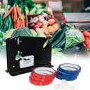 Steel Tape Bag Sealer with Bag Trimmer, 6 Rolls of Tape, Sealing Taper Dispenser for Ground Meat, Ground Meat Packaging System, Heavy Duty Metal Sealer Machine for Fruit, Greens, Bread
