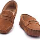 DADAWEN Kids' Soft Suede Slip On Loafers 1