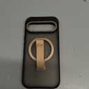 Mondelete 360°Spin Magnetic Stand with Silicone Strap for Google Pixel 9 Pro Case/ Pixel 9 Case [Fit for MagSafe], Mil-Grade Shockproof Translucent Pixel 9 Pro Phone Case with Ring Holder (Desert Gold)