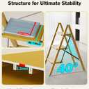 BEFITMACE 3 Step Stool Foldable Ladder, Lightweight Aluminum Step Ladder