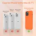 Miracase Compatible with iPhone 12 Pro Max Case, [Soft Anti-Scratch Microfiber Lining], Liquid Silicone Case Gel Rubber Shockproof Drop Protection Phone Case for 12 Pro Max, Orange