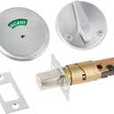 Falcon Lock D271 626 D200 Series Grade 2 Non-Handed Medium Duty Deadlock, Deadbolt Chasis, Thumbtrun Indicator, Keyless, Satin Chrome Finish