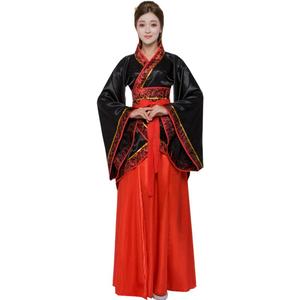 Ez-sofei Women Chinese Traditional Ancient Hanfu Costume For Stage Performance Dress (Black, S)