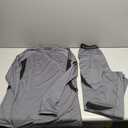 UNIQUEBELLA Men's Thermal Underwear Sets Top & Long Johns Fleece Sweat Quick Drying Thermo Base Layer (2set Black Grey)- Small