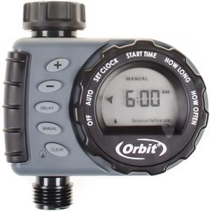 2 pack Orbit Digital Hose Sprinkler Irrigation Timer for Vacation Lawn, Plant, and Garden Watering (1 Valve)