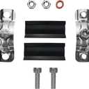 2 Pack Pipe Supports,304 Stainless Steel Wall Mount Ceiling Mount Pipe Bracket Clamp Ring Hanger with Screws for Pipe OD 15-19mm