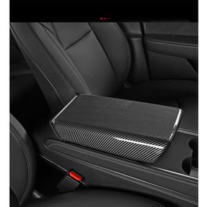 StarYtbl Tesla Model 3 / Y Arm Rest Cover & Center Console Cover, Compatible with 2017-2023 Model 3 and 2020-2024 Model Y, ABS Material Scratch Resistant (Gloss Carbon Fiber Pattern)