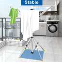 Foldable Clothes Drying Rack, 131 Feet Rotary Clothesline Outdoor for All Weather, Outdoor Clothes Drying Rack for Balcony Patio Use, Quick Dry and Sturdy Frame, 2 Tiers22"d X 61.8"w X 64.3''h )
