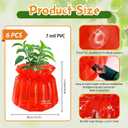 6 Pack Wall of Water Plant Covers for Tomato,Heavy Duty 7mil Durable Tomato Water Walls, Easy Fill Red Plant Covers Freeze Protection for Heat-Loving Vegetables Like Cucumbers and Peppers