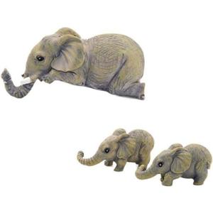 3 Pack Elephant Figurine, Hand Painted Resin Statue Mother and Baby Elephants Family Set for Desk Decor Home Dcor Office Shelf Display Thoughtful Gift for Housewarming Mother's Day