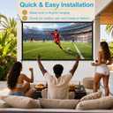 100 inch Fixed Frame Projector Screen, Anti Glare Outdoor Indoor Movie Projector Screen, Wrinkle-Free Hanging Projection Screen for Room Wall, Theater, Camping, Backyard, 4K HD 16:9