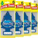 LITTLE TREES Air Fresheners Car Air Freshener. Hanging Tree Provides Long Lasting Scent for Auto or Home. New Car Scent, 6 Air Fresheners
