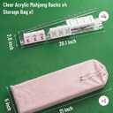 4 Pack 20Inch Acrylic Clear Mahjong Racks with Pushers