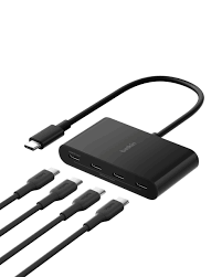 Belkin Connect 4 Port USB C Hub  Multiport Adapter Dongle with 4 USB C 3.2 Gen 2 Ports  High Speed 10G Data Transfer for Laptop, MacBook, iPad, PC, and More  100W PD