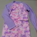 Girls Long Sleeve Rash Guard Swimsuits Zipper Bathing Suits, Size 6