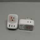 US to UK Plug Adapter 2 Pack, TESSAN Type G Adapter for Travel with 4 Outlets 3 USB (2 USB-C), Power Adaptor for US to UK Ireland London Scotland Kenya Dubai Singapore Hong Kong