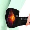 Heat Knee Heating Pad - 3-Temperature USB Rechargeable, Adjustable Wrap for Arthritis & Joint Pain Relief, Portable Heated Knee Brace for Men & Women(1 Piece Black-New)