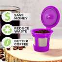 2-Item Bundle: 4-Pack Cafe Save 1-Stream Reusable K Cup Coffee Filters + EZ-Scoop 2 Tbsp Scoop with Integrated Funnel, Refillable Pod Capsule For Use with Keurig & Select Single Cup Coffee Maker