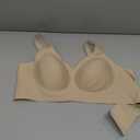 OEAK Womens Wireless Jelly Bra Plus Size Supportive Seamless Bras Full Coverage Push Up Comfortable No Underwire Tshirt Bras (Beige, L)