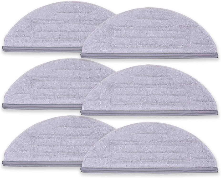Mop Cloths Pads, Compatible with Roborock S8, S8+, S7, S7+, S7 MaxV Plus/MaxV Ultra/Pro Ultra, Robot Vacuum Cleaners, Washable Spare Parts Accessories, 6-Pack.