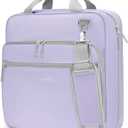 Ytonet Zipper Binder with Shoulder Strap, 3 Inch 3 Ring Binder with Zipper, 600 Sheets Large Capacity Waterproof School Binders Organizer for Girls Students Fit 15.6 Inch Laptop, Purple