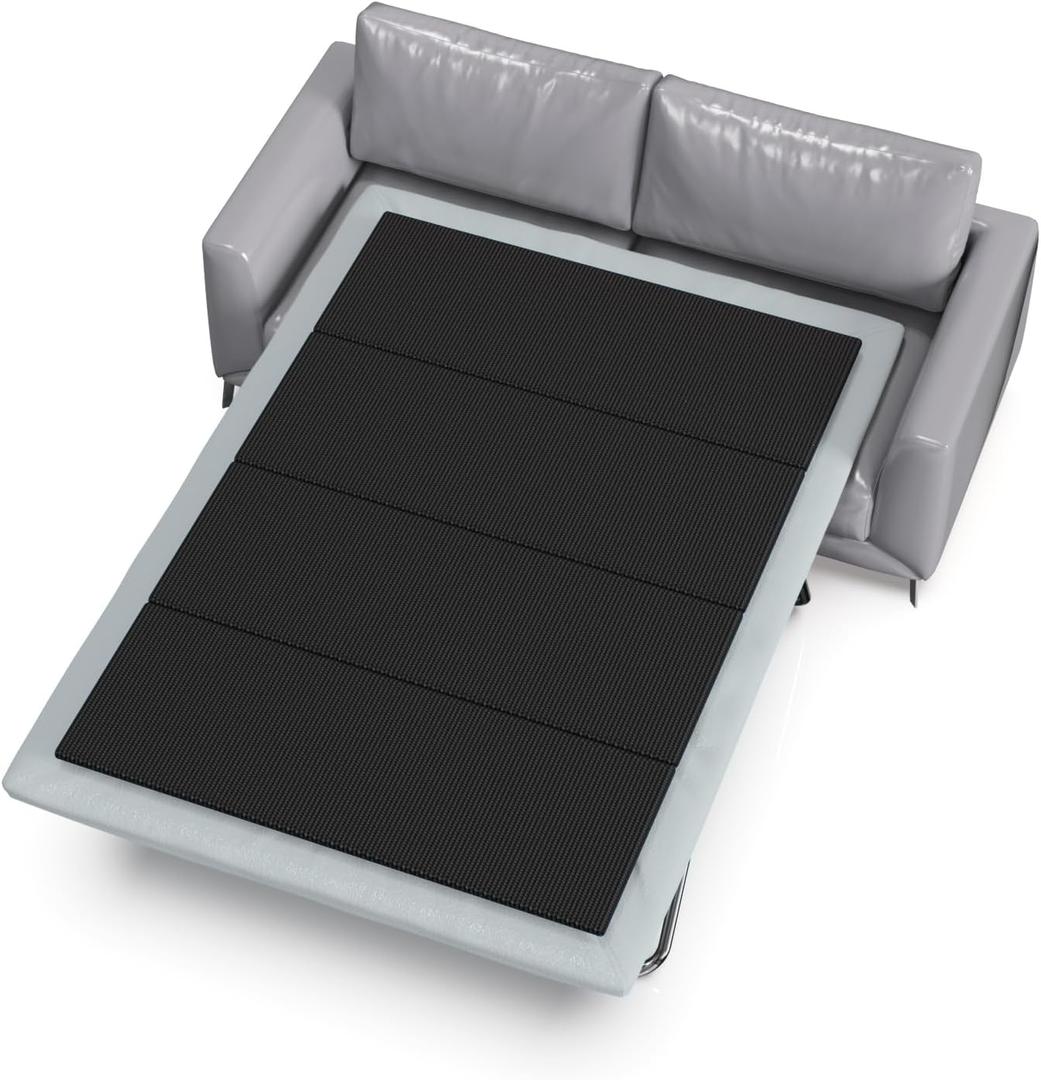 Full Size 50x71" Bunkie Board, 10mm Thick, Black, Modern Style, Noise Minimizing, Moisture Resistant, Washable Housing