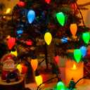 HAYATA Music Christmas Lights 35 LED C9 String Light - Fairy Xmas Decor Lighting for Outdoor, Indoor, Patio, Party, Home, Wreath, Garland, Christmas Tree Decoration. (Multi Color)